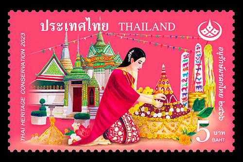 ไปรษณีย์ไทยออกชุดแสตมป์อนุรักษ์มรดกไทยปี 66, มรดกโลก, สงกรานต์, ประเพณี, วัฒนธรรม, ยูเนสโก, ขึ้นทะเบียน, ซูมซอกแซก